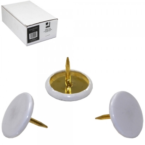 Drawing Pins White Head - Office Pack 10 x 120