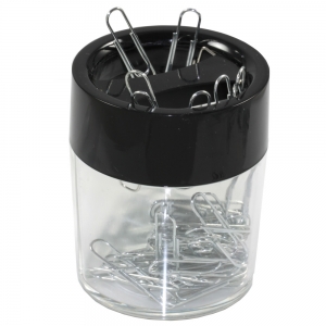 Paperclip Dispenser Black/Clear