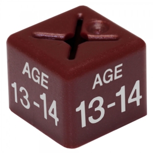 Coat Hanger Size Cubes Childrenswear Dual AGE 13-14 MAROON - Pack 50
