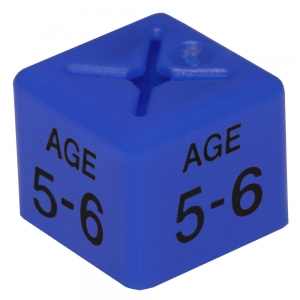 Coat Hanger Size Cubes Childrenswear Dual AGE 5-6 BLUE - Pack 50