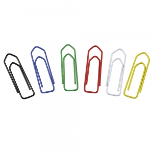 Paperclip 32mm Assorted Colours - Pack 75 