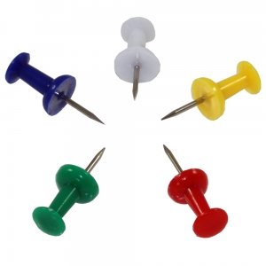 Push Pins Assorted Colours - Pack 25 