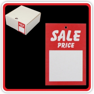 UnStrung Sale Ticket "SALE PRICE" 75x50mm  - Bulk Box 1000