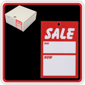UnStrung Sale Ticket "SALE - WAS - NOW" 75x50mm  - Bulk Box 1000