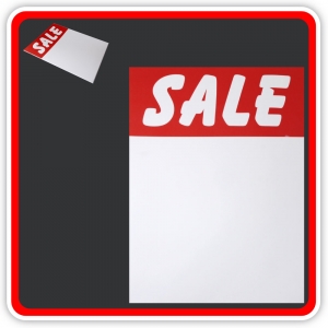 Sale Cards 'SALE' 250 x 200mm (10"x8") - Pack 8
