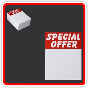 Sale Cards 'SPECIAL OFFER' 75 x 50mm (3"x2") - Pack 96