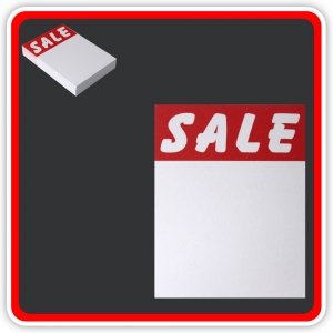 Sale Cards 'SALE' 100 x 75mm (4"x3") - Pack 48