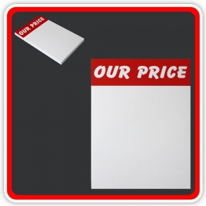 Sale Cards 'OUR PRICE' 150 x 100mm (6"x4") - Pack 24