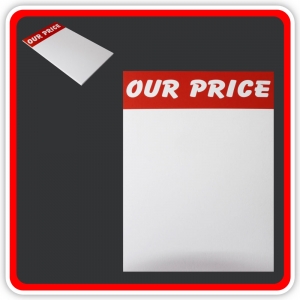 Sale Cards 'OUR PRICE' 200 x 125mm (8"x5")  - Pack 12