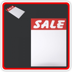 Sale Cards 'SALE' 200 x 125mm (8"x5") - Pack 12