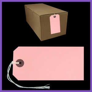 SupaTags Tags Size 5 120mm x 60mm Pink Recycled - Bulk Box 1000 