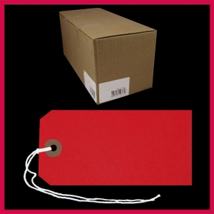 SupaTags Tags Size 5 120mm x 60mm Red Recycled - Bulk Box 1000 
