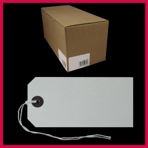 SupaTags Tags Size 5 120mm x 60mm White Recycled - Bulk Box 1000 