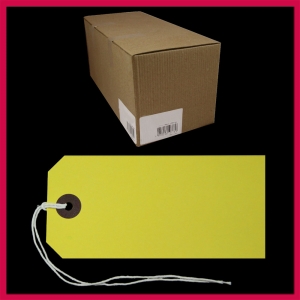 SupaTags Tags Size 5 120mm x 60mm Yellow Recycled - Bulk Box 1000 
