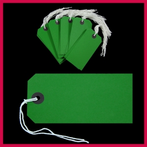 SupaTags Tags Size 5 120mm x 60mm Green Recycled - Pack 50 