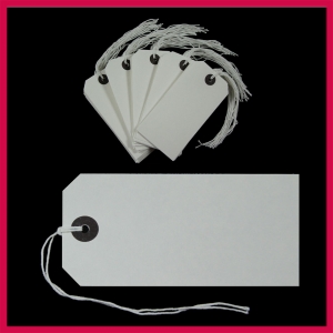 SupaTags Tags Size 5 120mm x 60mm White Recycled - Pack 50 