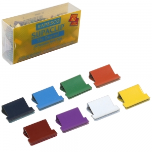 Rapesco Supaclip 40 Clips Assorted - Pack 150