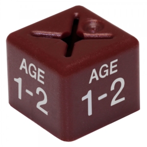 Coat Hanger Size Cubes Childrenswear Dual AGE 1-2 MAROON - Pack 50