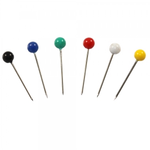Map Pins Assorted Colours - Pack 60 