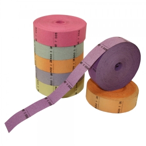 Identibadge Plain Roll Tickets Numbered Recycled Assorted Colours - Roll 1000